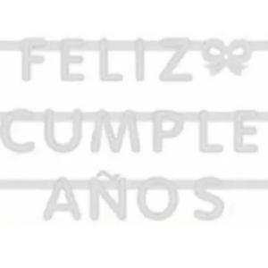 BANNER FELIZ CUMPLEAÑOS PLATEADO GLITTER 160 Cm