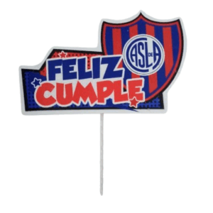 ADORNO PINCHE POLIFAN VINILO FELIZ CUMPLE ESCUDO CUERVO