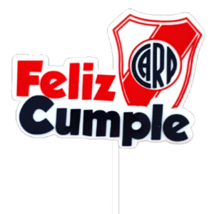 ADORNO PINCHE POLIFAN VINILO FELIZ CUMPLE ESCUDO MILLONARIO