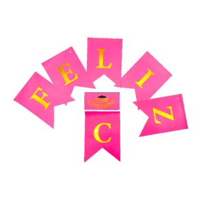 BANDERIN LISO FELIZ CUMPLEAÑOS FUCSIA Y828-083 (00107104)