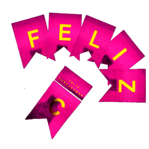 BANDERIN METALIZADO FELIZ CUMPLEAÑOS FUCSIA CON LETRAS DORADO 00110231
