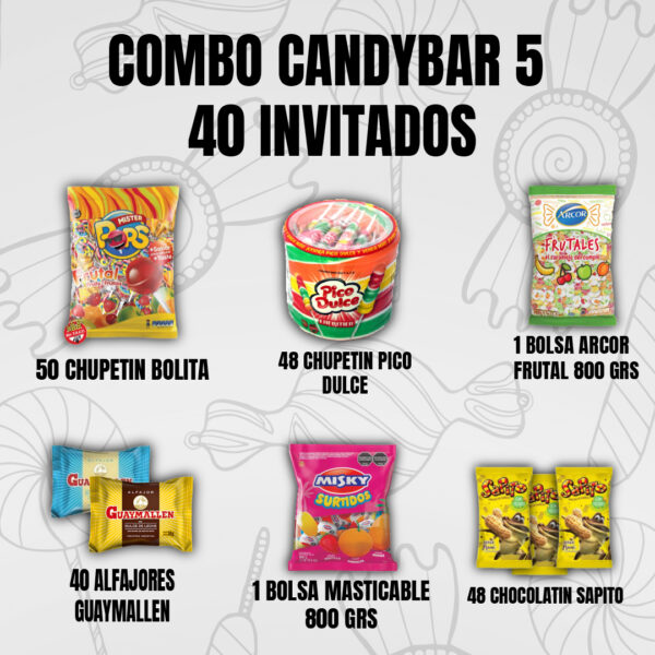 COMBO CANDYBAR 5 40 INVITADOS