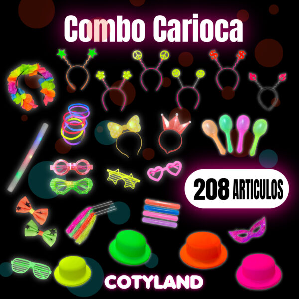 COMBO CARIOCA FLUO LED 208 ARTICULOS