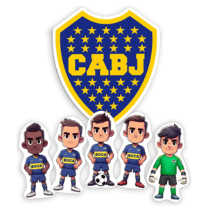 ADORNO PINCHE JUGADORES BOCA CON ESCUDO x6u. ETIQUETADOS