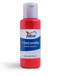 PINTURA ACRILICA ALBA (DECORALBA) TRADICIONAL ROJO SEÑAL 484 x60cc X1