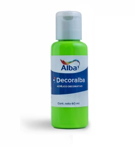 PINTURA ACRILICA ALBA (DECORALBA) TRADICIONAL VERDE MANZANA 453 x60cc X1