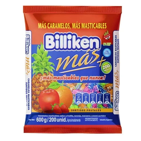 CARAMELO MASTICABLE FRUTAL BILLIKEN x600g (BULTO x12) 174023/174050 - Imagen 2