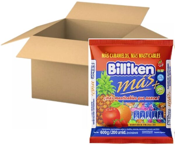 CARAMELO MASTICABLE FRUTAL BILLIKEN x600g (BULTO x12) 174023/174050