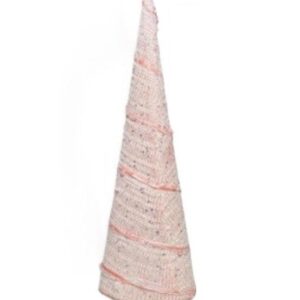 ARBOL CONO ROSA MEDIANO 43X12X12