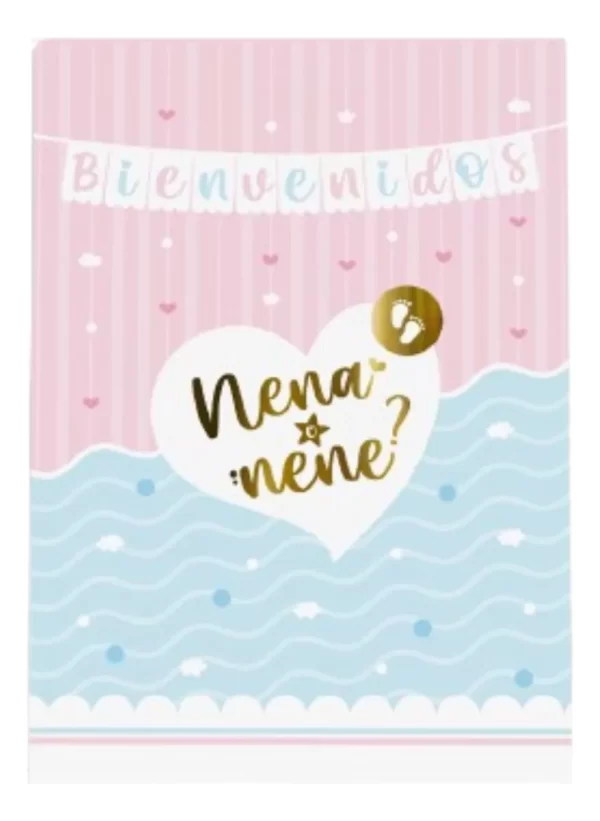 AFICHE BIENVENIDOS REVELACION DE GENERO NENA O NENE x1 GM 4705