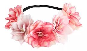 TOCADO DE FLORES ROSADO