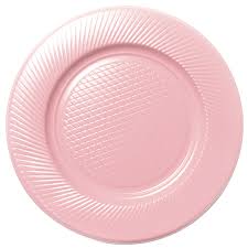 PLATO CHICO PASTEL ROSA PASTEL x10