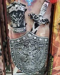 ESPADA Y BRAZALETE  MEDIEVAL IMPORTADA x1 52114