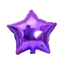 GLOBO METALIZADO ESTRELLA SIMPLE VIOLETA (25CM) (100886) x U
