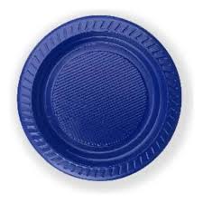 PLATO CHICO AZUL x 10 U BAND.PLAST x U