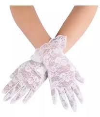 GUANTES DE ENCAJE BLANCO x1 PARTY STORE AC622/03931