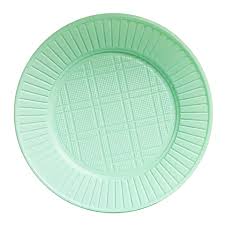 PLATO CHICO VERDE AGUA x10