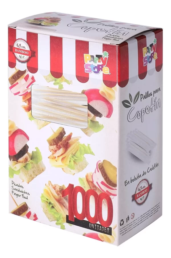DISPLAY PALILLOS EN BOLSITA DE *CELOFAN* x 1000 un.