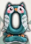 GLOBO NUMERO ANIMAL NUMBER Nº0 BUHO