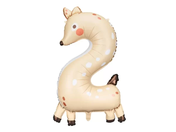 GLOBO NUMERO ANIMAL NUMBER Nº2  CIERVO