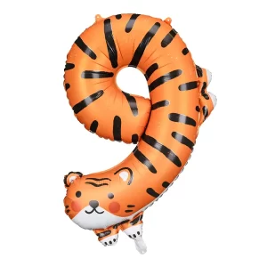 GLOBO NUMERO ANIMAL NUMBER Nº9 TIGRE