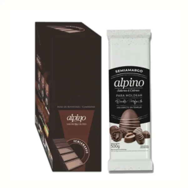 CHOCOLATE ALPINO LODISER EN TABLETAS SEMIAMARGO x3kg (6x500grs) BAM01