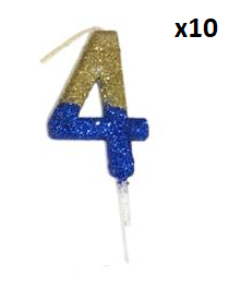 VELA PLASTICA BOCA Nº4 x10