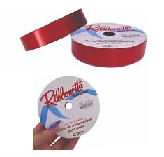 CINTA RIBONETTE 05 (20MM) LISA ROJO Nº316 X25 MTS