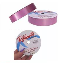 CINTA RIBONETTE 05 (20MM) LISA ROSA Nº306 X25 MTS