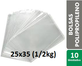 BOLSITA POLIPROPILENO 25x35cm (1/2 kg) x 10U