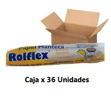 ROLLO PAPEL MANTECA ROLFLEX 30cm x5mts (BULTO x36)