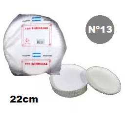 BANDEJA CARTON PAQUETEx Nº 13 (22 cm)