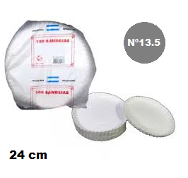 BANDEJA CARTON PAQUETEx Nº 13.5 (24 cm) x U