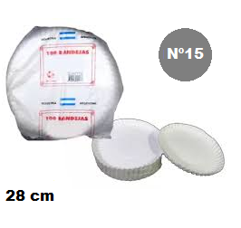 BANDEJA CARTON PAQUETEx Nº 15 (28 cm) x U