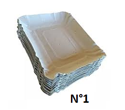 BANDEJA CARTON RECTANGULAR Nº1 x100