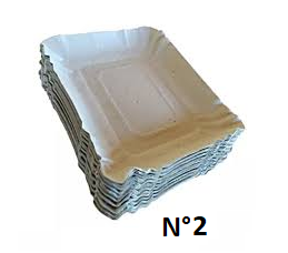 BANDEJA CARTON RECTANGULAR Nº2 x100