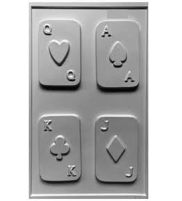 PLACA PARA SOUVENIR CARTAS DE POKER Nº1645