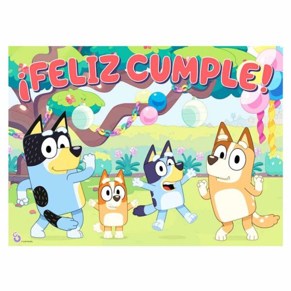 AFICHE FELIZ CUMPLE BLUEY x1 C.O