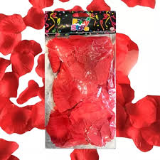 BOLSA CONFETTI PETALOS DE ROSA DE TELA ROJOS
