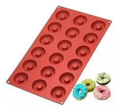 MOLDE DE SILICONA 18 MINI DONAS x1