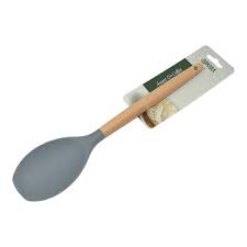 ESPATULA DE SILICONA GRIS MANGO DE MADERA 32 CM x1 202807