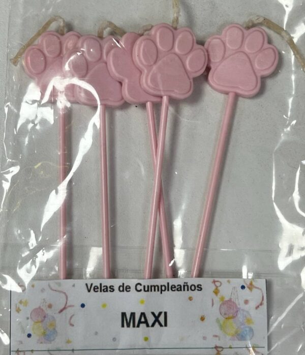 VELAS FORMITAS HUELLA ROSA x5