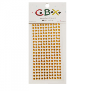BLISTER STRASS DORADO AUTOADHESIVO X 1 ART.10.5*21 COL.50