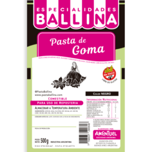 PASTA DE GOMA COLOR NEGRA BALLINA X 500 GR