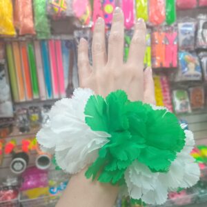 PULSERA FLORES SEDA SAN PATRICIO x1