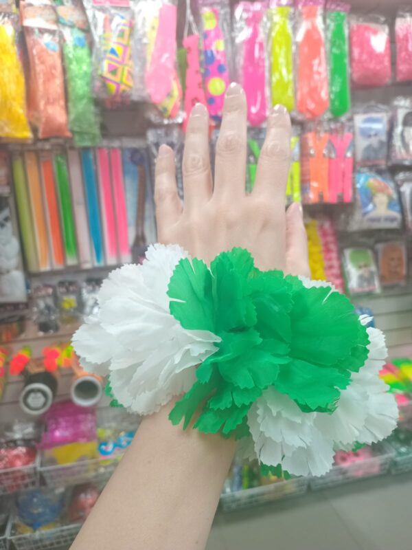 PULSERA FLORES SEDA SAN PATRICIO x1