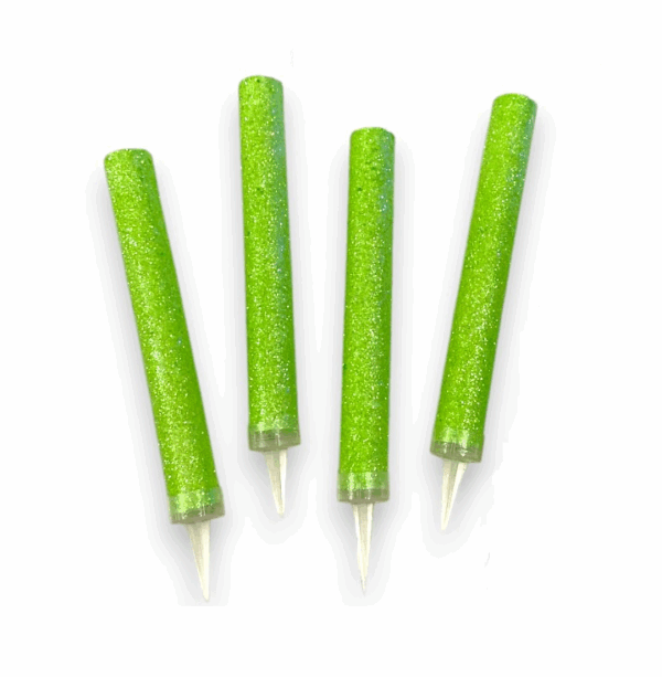 VELA BENGALA VERDE MANZANA x 4