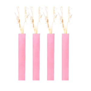VELA BENGALA ROSA BB x 4