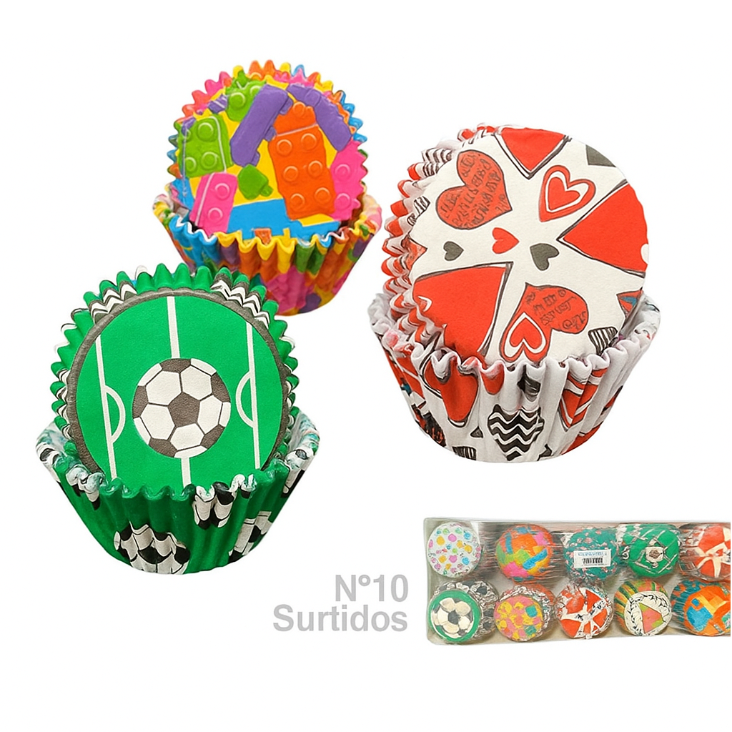 PIROTIN CUPCAKE Nº10 (M-PACK) MODELOS SURTIDOS