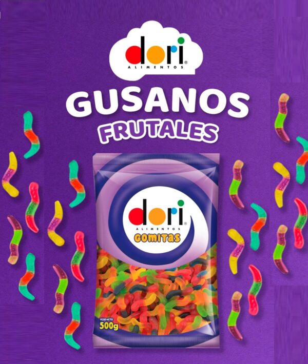 GOMA DORI GUSANO ACIDO X 500 GR (12748)  2606961 x U
